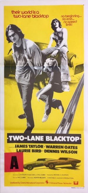 two lane blacktop australian daybill poster 1971