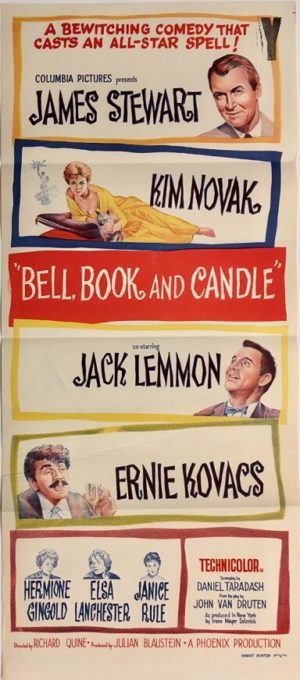 bell book and candle daybill poster staring james stewart kim novak jack lemmon and ernie kovacs