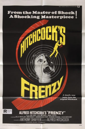 frenzy one sheet movie poster directed by alfred hitchcock