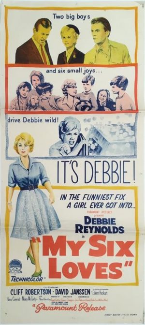 my six loves daybill movie poster 1963 staring debbie reynolds