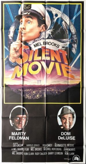 silent movie 3 sheet 1976 movie poster featuring mel brooks