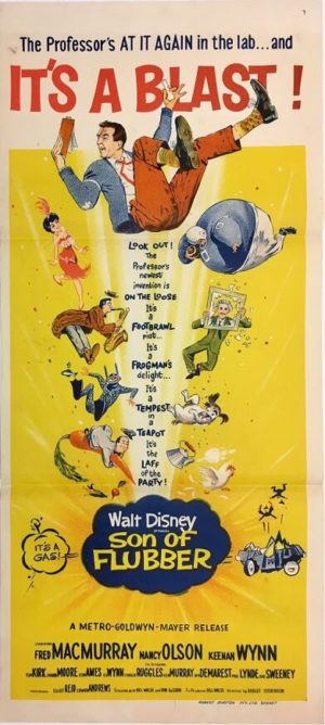 son of flubber daybill poster walt disney movie staring fred macmurray