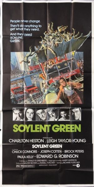 soylent green 3 sheet movie poster 1973