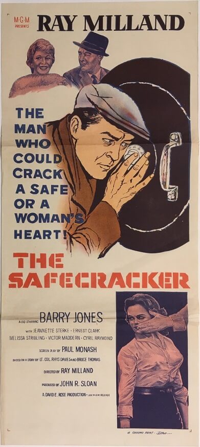 the safecracker daybill poster 1958 staring ray milland