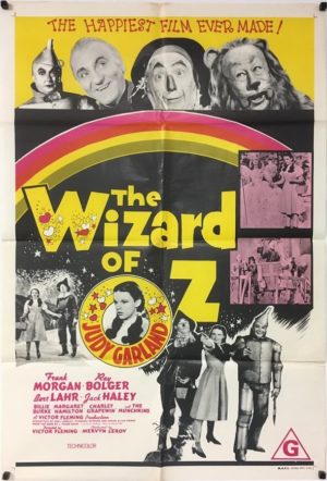 the wizard of oz australian one sheet poster from the 1970s rerelease