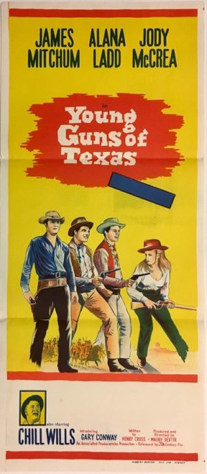 young guns of texas western daybill poster