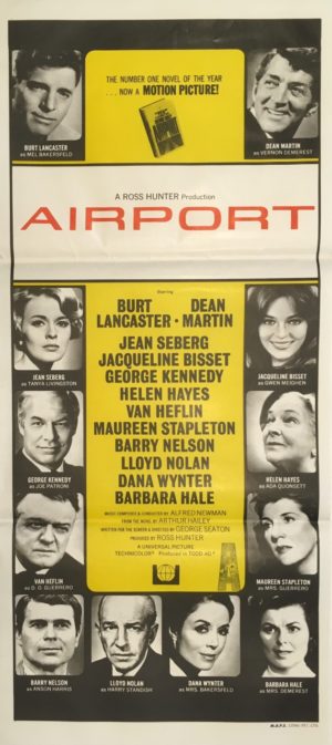 airport daybill poster 1970 featuring dean martin and burt lancaster