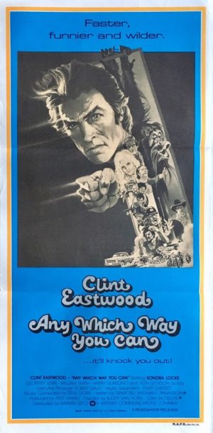 any which way you can australian daybill poster featuring clint eastwood 1980