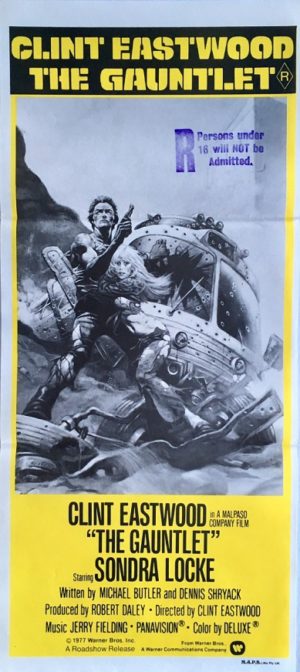 the gauntlet australian daybill poster featuring clint eastwood 1977