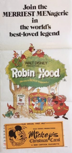 robin hood walt disney australian daybill poster