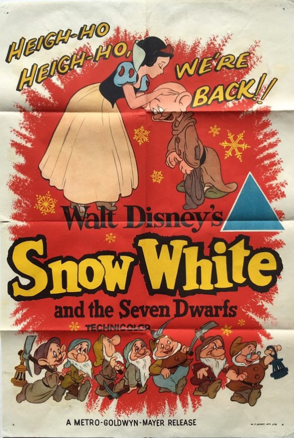 snow white 1960 australian one sheet movie poster