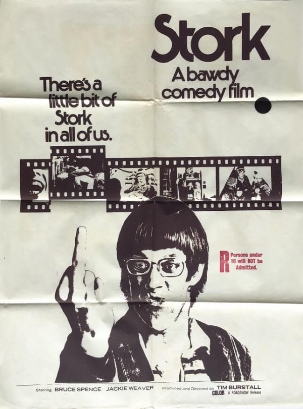 stork 1971 australian one sheet movie poster featuring bruce spence (1)