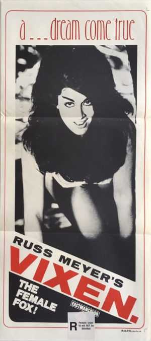 vixen australian daybill movie poster directed by russ meyer