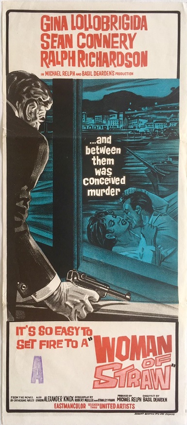 WOMAN OF STRAW 1964 Sean Connery Original Daybill Movie Poster