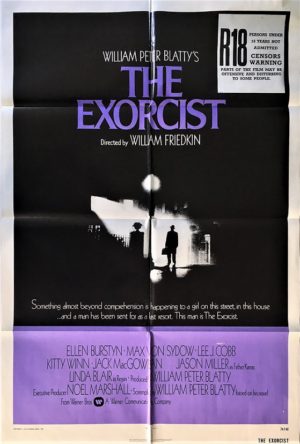 the exorcist us one sheet movie poster with new zealand rating snipe