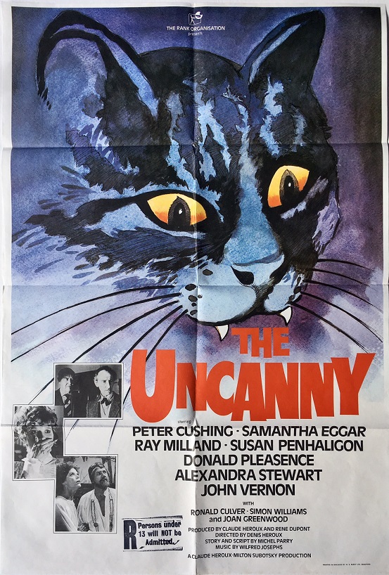 the uncanny uk one sheet poster 1977 with peter cushing painted by vic fair (1977)
