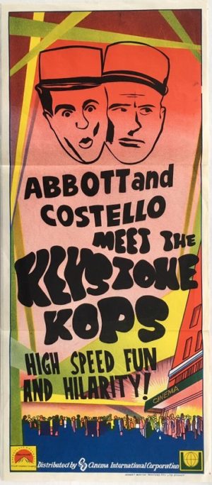 abbott and costello meet the keystone kops australian stock daybill poster