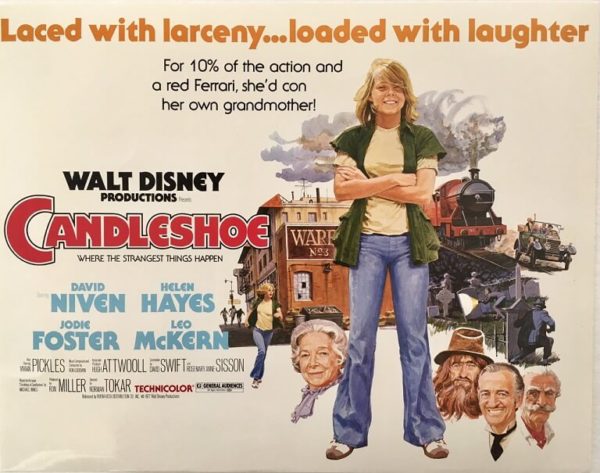 candleshoe title card 11 x 14 inches a walt disney production staring jodie foster and david niven 1