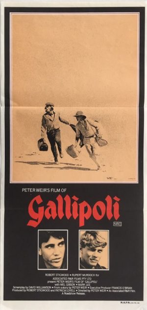 gallipoli australian daybill poster featuring mel gibson 1