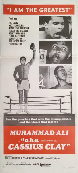 aka cassious clay australian daybill poster staring muhammad ali