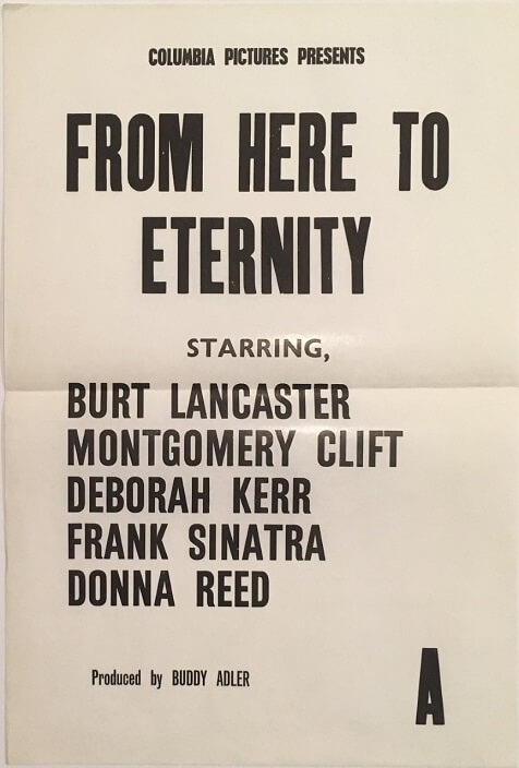 from here to eternity new zealand daybill poster