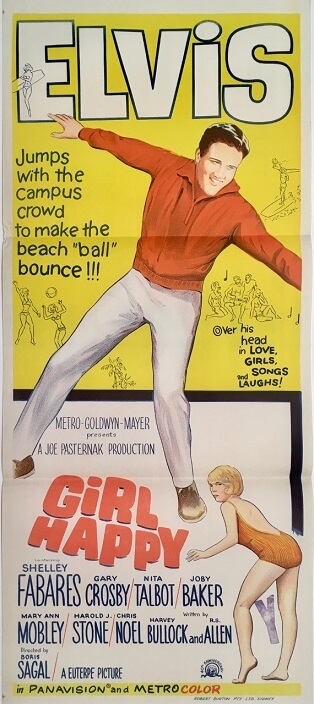 girl happy elvis presley australian daybill movie poster 1