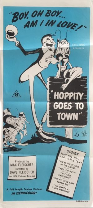 hoppity goes to town australian daybill poster
