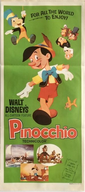 pinocchio australian rerelease daybill poster