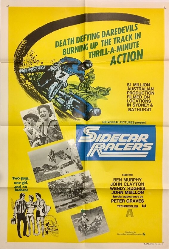 sidecar racers australian one sheet poster