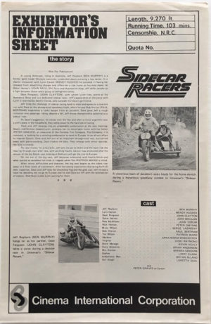 sidecar racers exhibitors information sheet 2