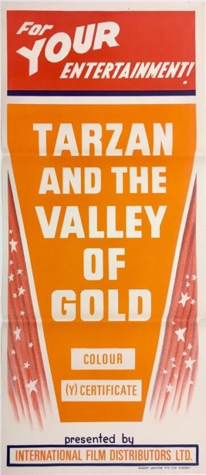 tarzan and the valley of gold australian stock daybill poster