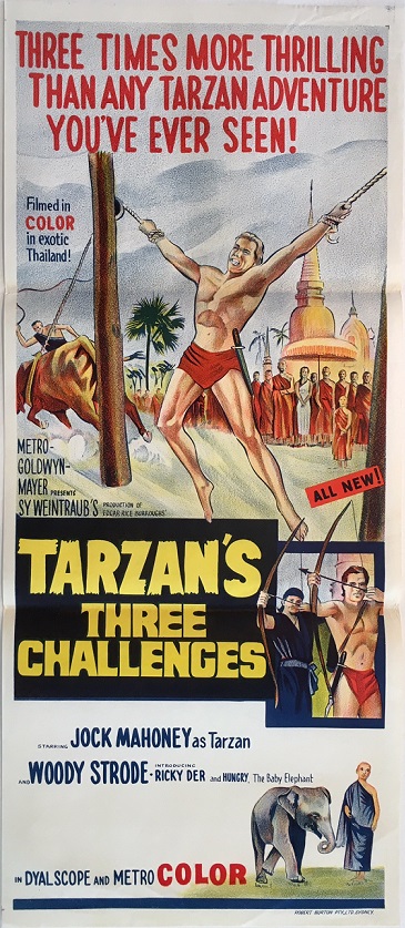 tarzans three challenges australian daybill poster