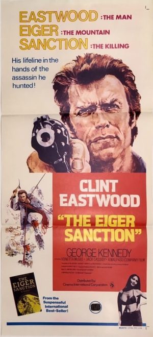 the eiger sanction daybill poster with clint eastwood