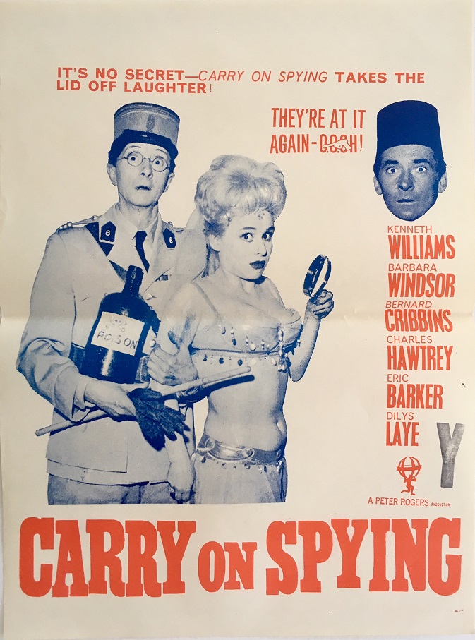 carry on spying 1964 New Zealand daybill poster