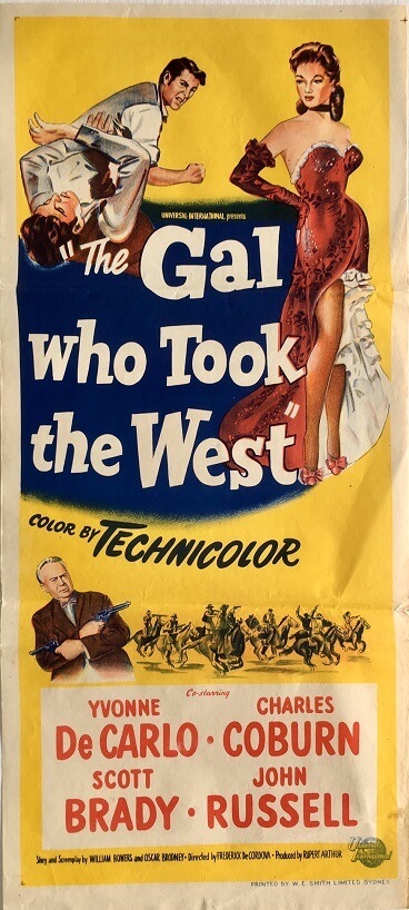 the gal who took the west daybill poster