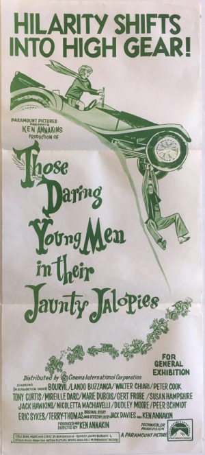 those daring young men in their jaunty jalopies daybill poster