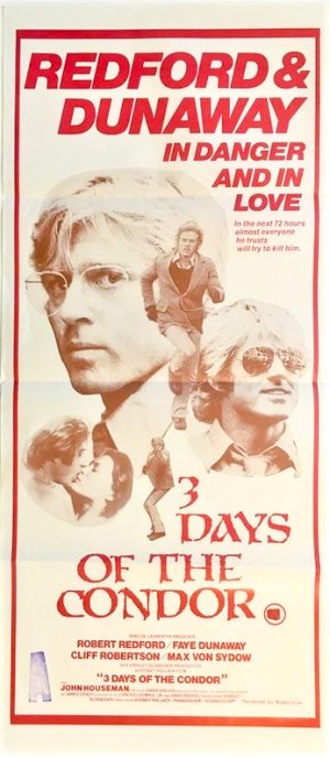 3 Days Of The Condor Australian Daybill Poster