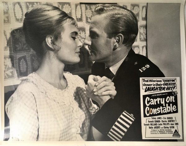carry on constable australian lobby card 1960 featuring Leslie Phillips and Shirley Eaton