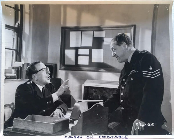 carry on constable UK large publicity still 1960 with Sid James and Eric Baker