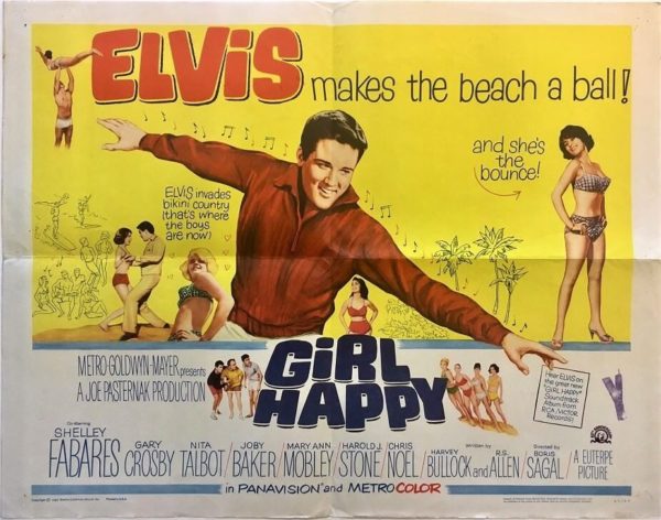 girl happy US half sheet movie poster with elvis presley 1965