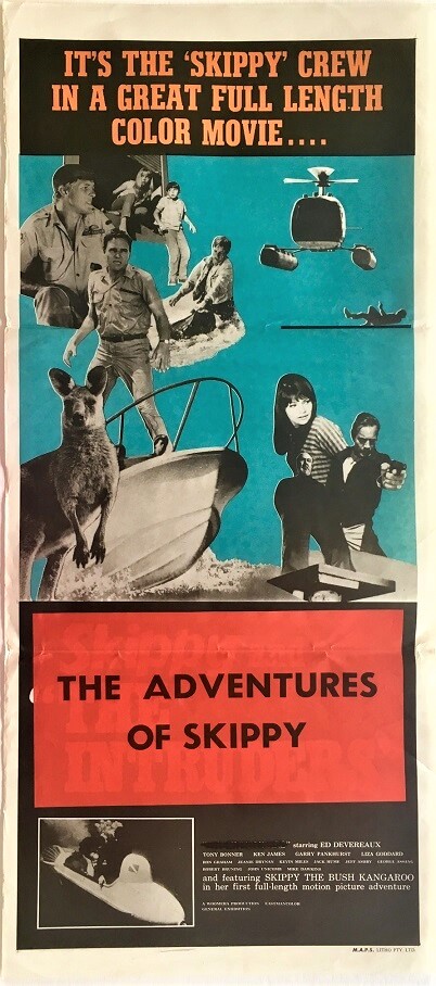 the adventures of skippy or skippy and the intruders australian and new zealand daybill poster (1)