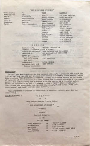 the adventures of skippy and skippy and the intruders new zealand press sheet (1)