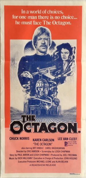the octagon australian daybill poster with chuck norris