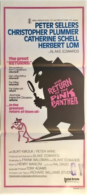 the return of the pink panther australian daybill poster