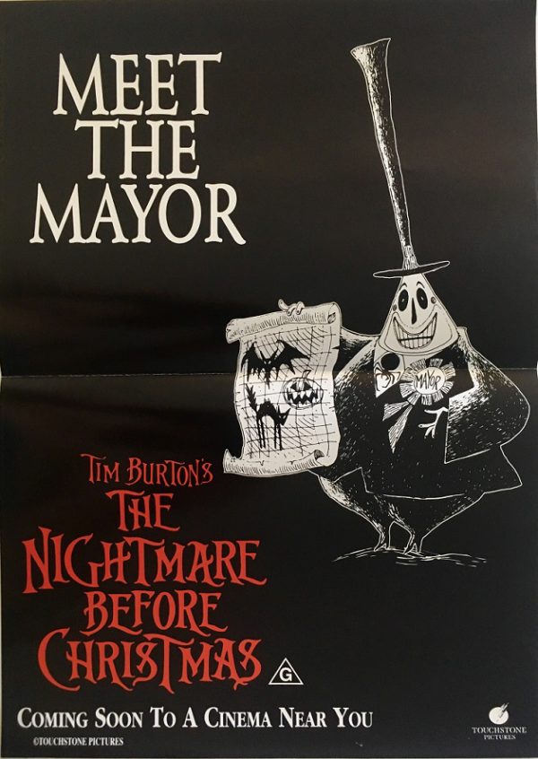 tim burtons the nightmare before christmas australian mini poster incredibly rare (3)