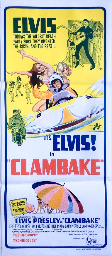 Clambake Elvis Australian Daybill Movie Poster 1 Clambake Elvis Australian Daybill Movie Poster 1