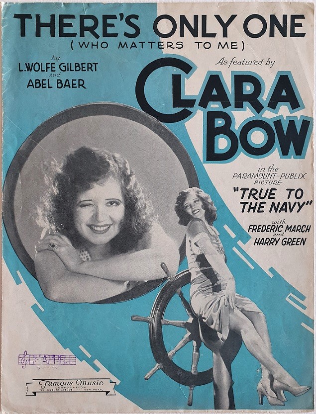 true to the navy 1930 US sheet music featuring Clara Bow (1)