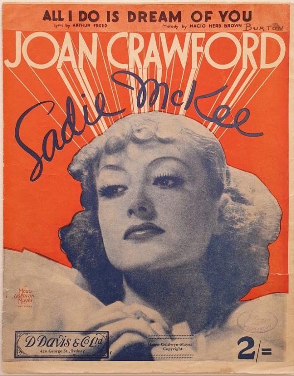 Sadie McKee 1934 australian sheet music staring joan crawford (1)