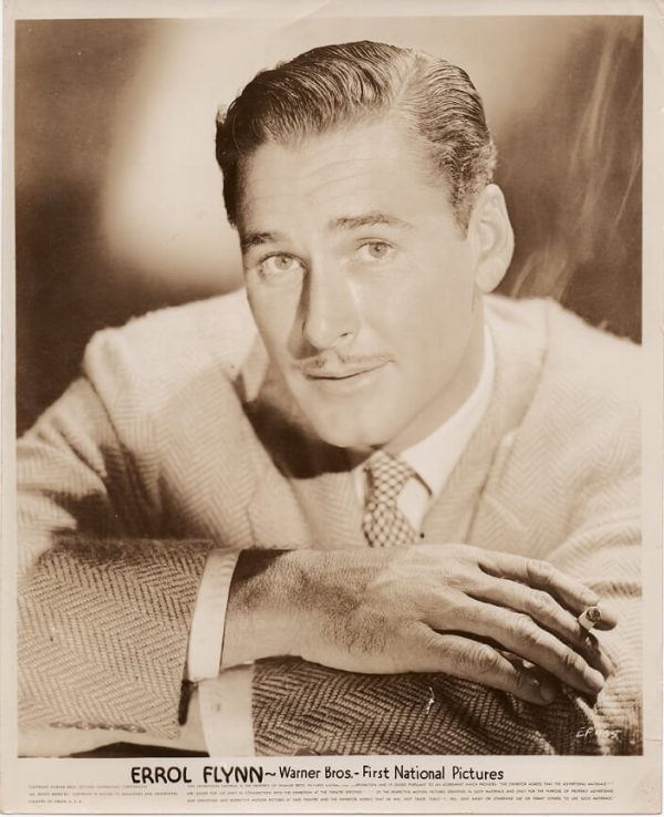errol flynn original 1940's publicity portrait