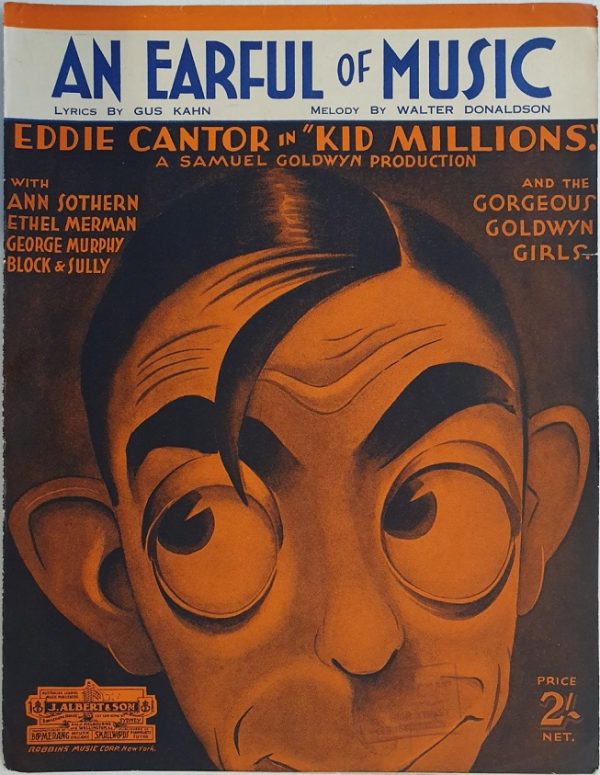 kid millions 1934 1939 australian sheet music staring eddie cantor